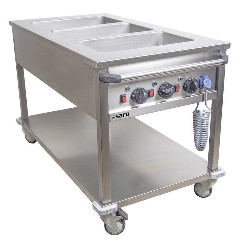 SARO BT-3 Bain Marie Wagen 3 x GN 1/1