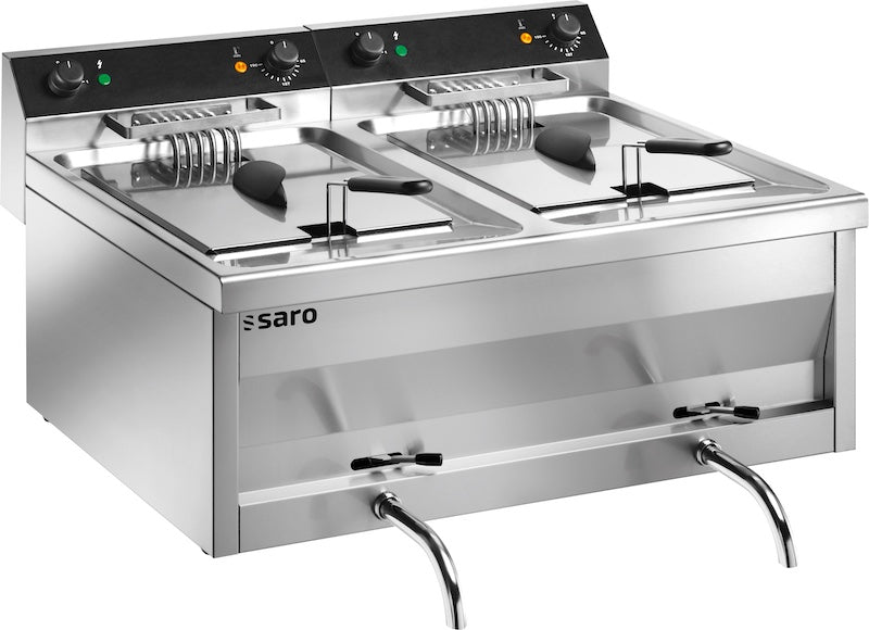 SARO GASTROLINE 12+12V Elektrische Friteuse 2 x 12 Liter