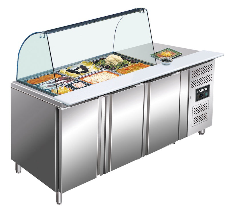 SARO GN 3100 TNS Saladette 456 Liter 3 Deuren met Glasopzet