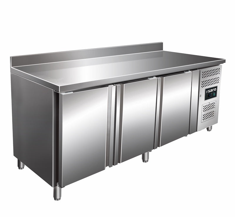 SARO SNACK 3200 TN Koelwerkbank 386 Liter 3 Deuren met Opstand
