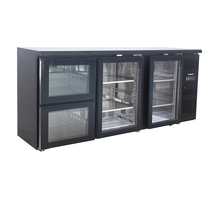 SARO BC 3100 G S2 Barkoelkast 537 Liter 2 Glazen Deuren 2 Laden