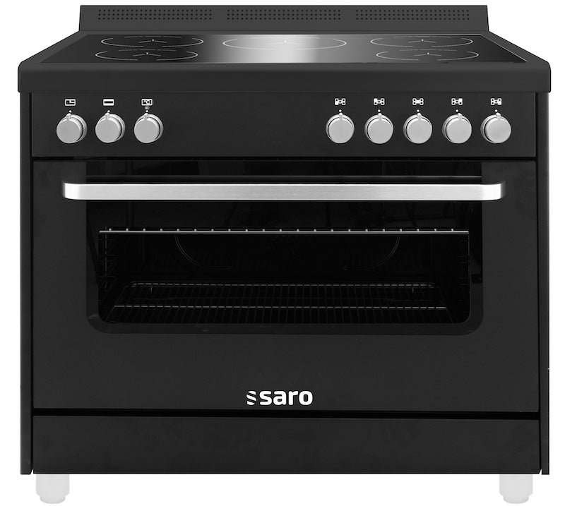 SARO TS95IND61N Inductiefornuis met Elektrische Oven Zwart