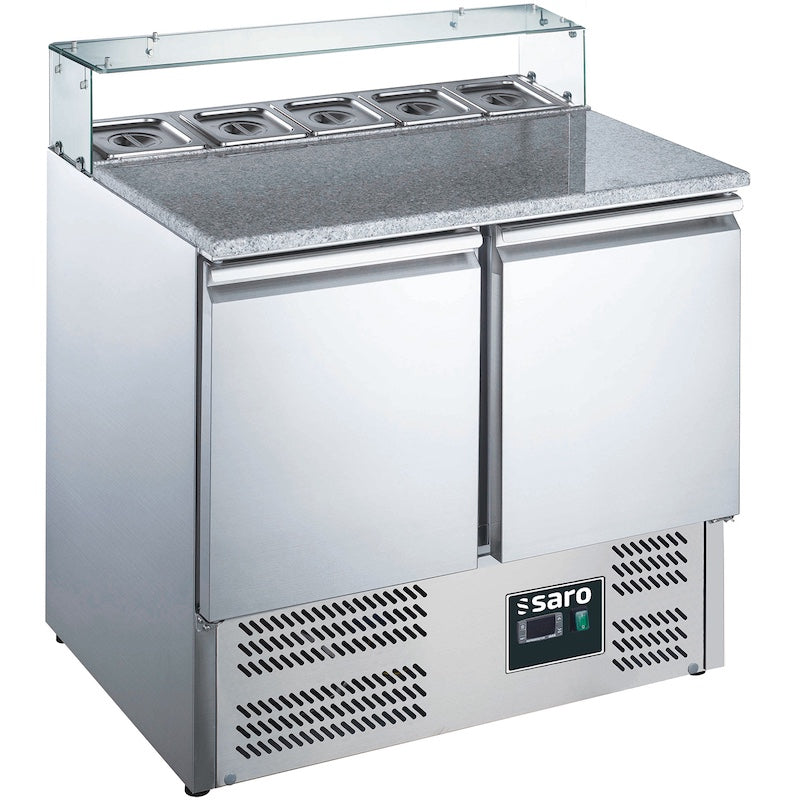 SARO EPS 900 G Pizzawerkbank 2 Deuren met Glasopzet