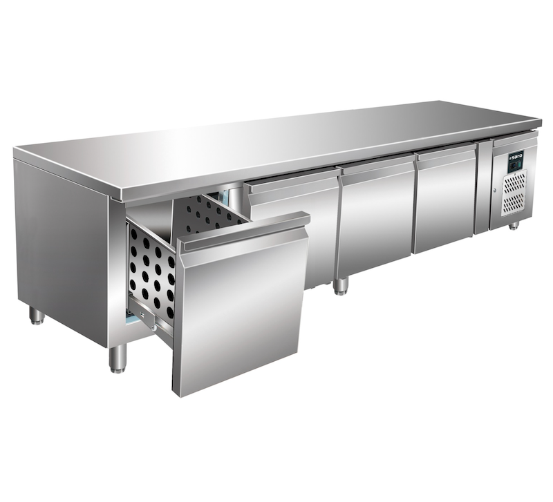 SARO UGN 4100 TN-4S Onderbouw Koelwerkbank 420 Liter met 4 Laden