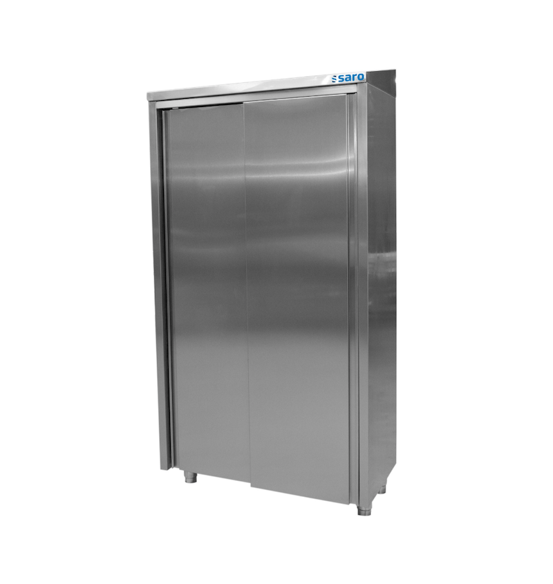 SARO RVS Hoge Kast 1000 x 500 x 1975 mm met 2 Schuifdeuren
