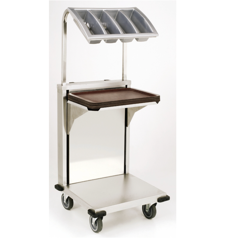 SARO TAB 2 Dienbladdispenser met Bestekbak 540 x 380 mm