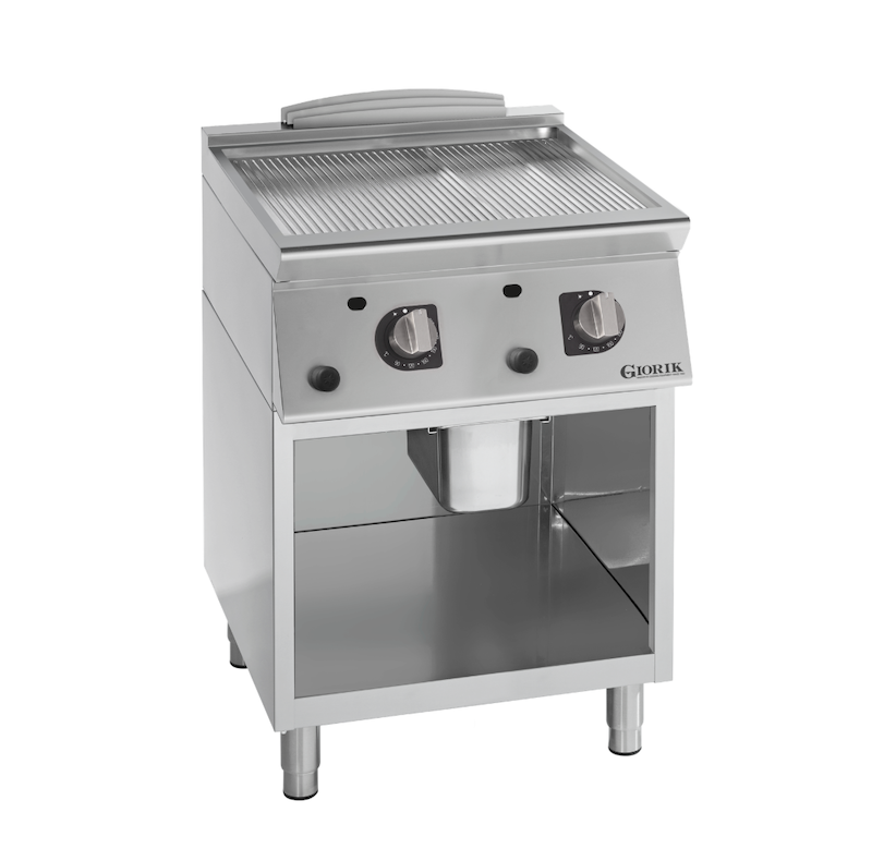 GIORIK UNIKA 700 FRG73GCRX Gas Bakplaat Geribbeld 2 Zones