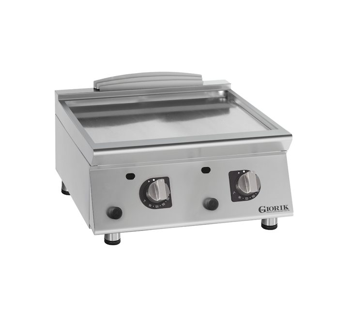 GIORIK UNIKA 700 FLG73TCRX Gas Bakplaat Glad 2 Zones Tafelmodel