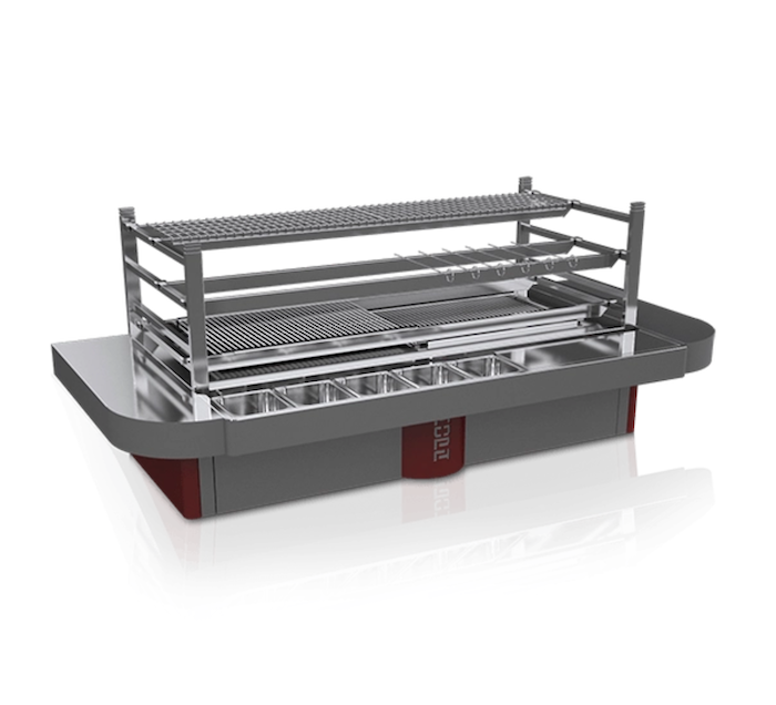 KOPA R120TT Robata Grill Tafelmodel met Zijtafels