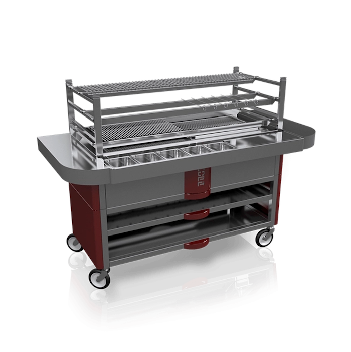 KOPA R120ST Vrijstaande Robata Grill met Zijtafels